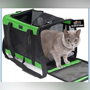 Pet Carrier Travel Bag Up to 15 Lbs, Soft Collapsible Small Pet Carriers